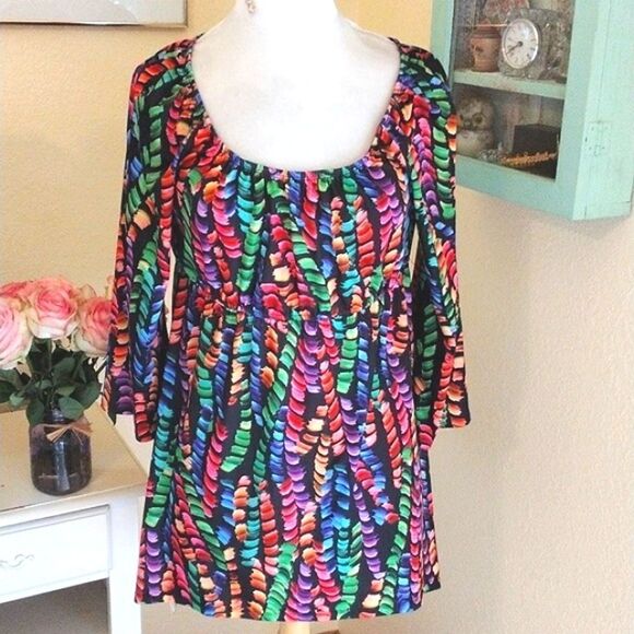 Slinky Brand Colorful Top - Picture 1 of 9
